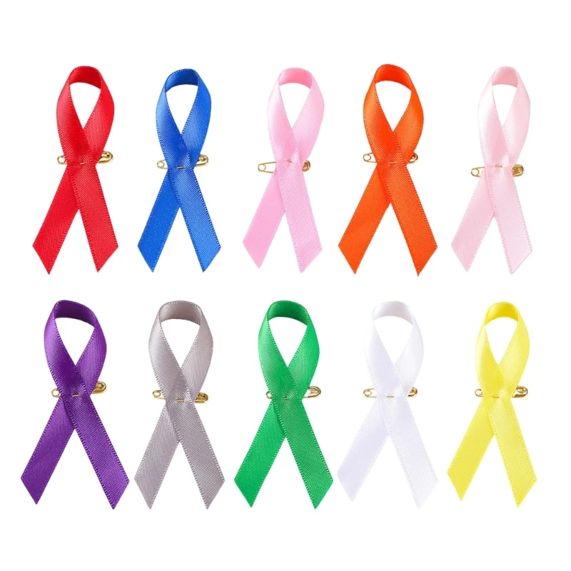 Набор из 200 значков для ленты солидарности. Булавки благотворительной ленты.