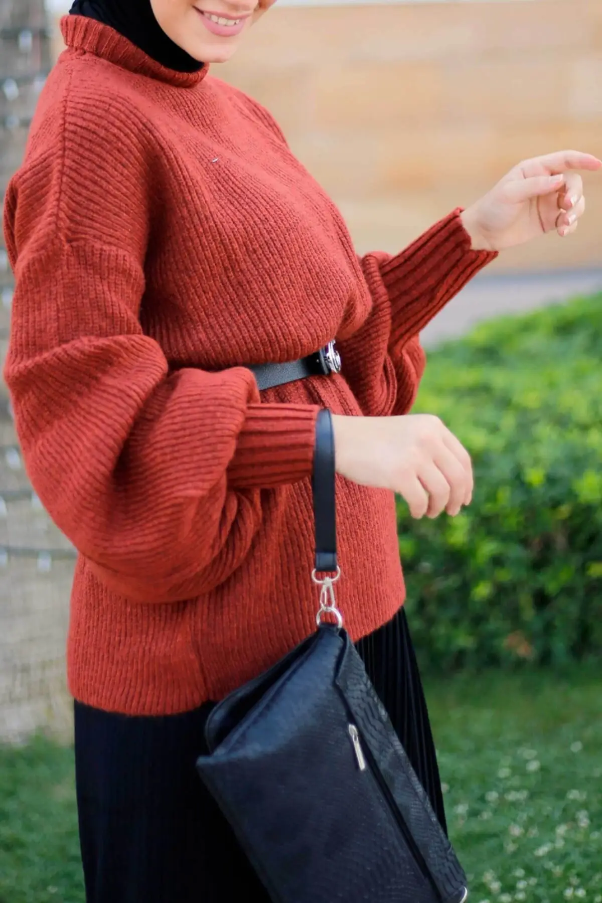 

Women turtlenecks Tiles Sweater Oversize MSG19203 Women Muslim Sweater