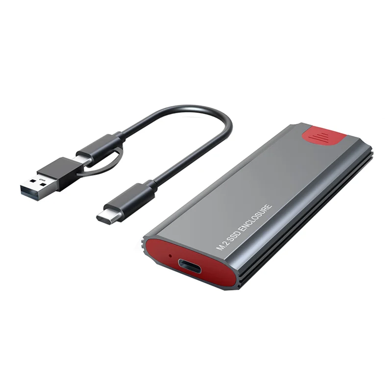 

Dual Protocol M2 SSD Case 10Gbps NVMe SSD Enclosure for NVMe PCIE M Key/ (B+M) Key SSD Hard Disk Box M.2 Adapter Reader