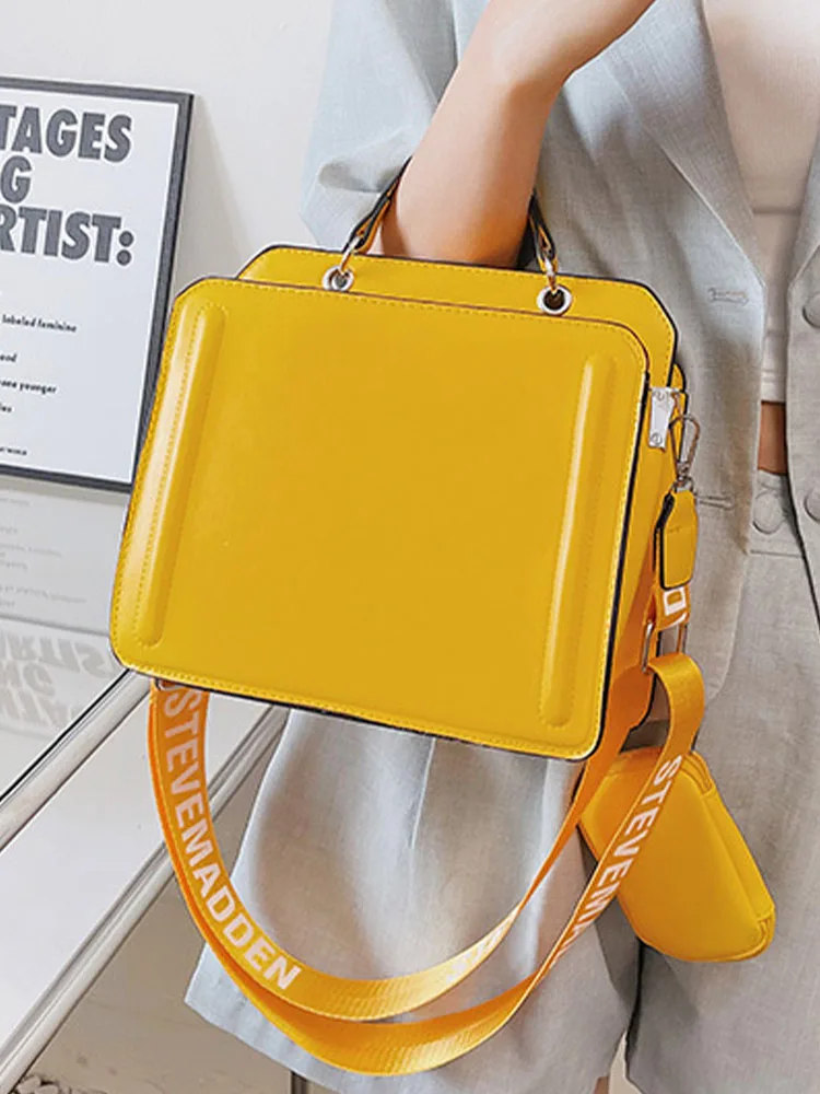 PU Handbag For Women 2023 Summer Lady's  Magnetic Button and Zipper Shoulder Bag Women's Luxury Crossbody Bag For Women Fashion