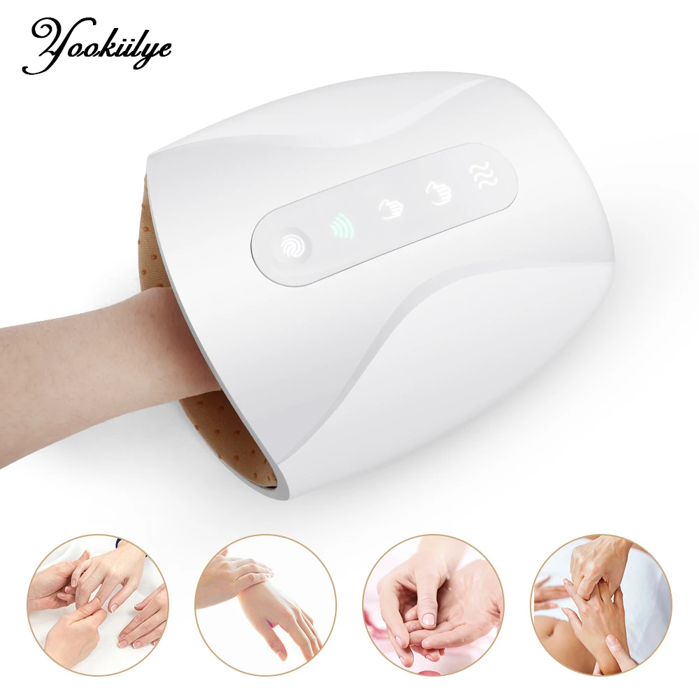 

Electric Heated Hand Massager Palm Finger Massage Air Pressure Heat Compression Device for Arthritis Finger Numbness Pain Relief