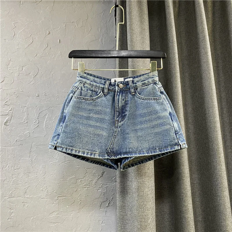 Denim Skirts Shorts Girls Y2K Women Tops Short T Shirt Suit Summer Vintage Crop Cute Kawaii Clothing Clothes For Teens