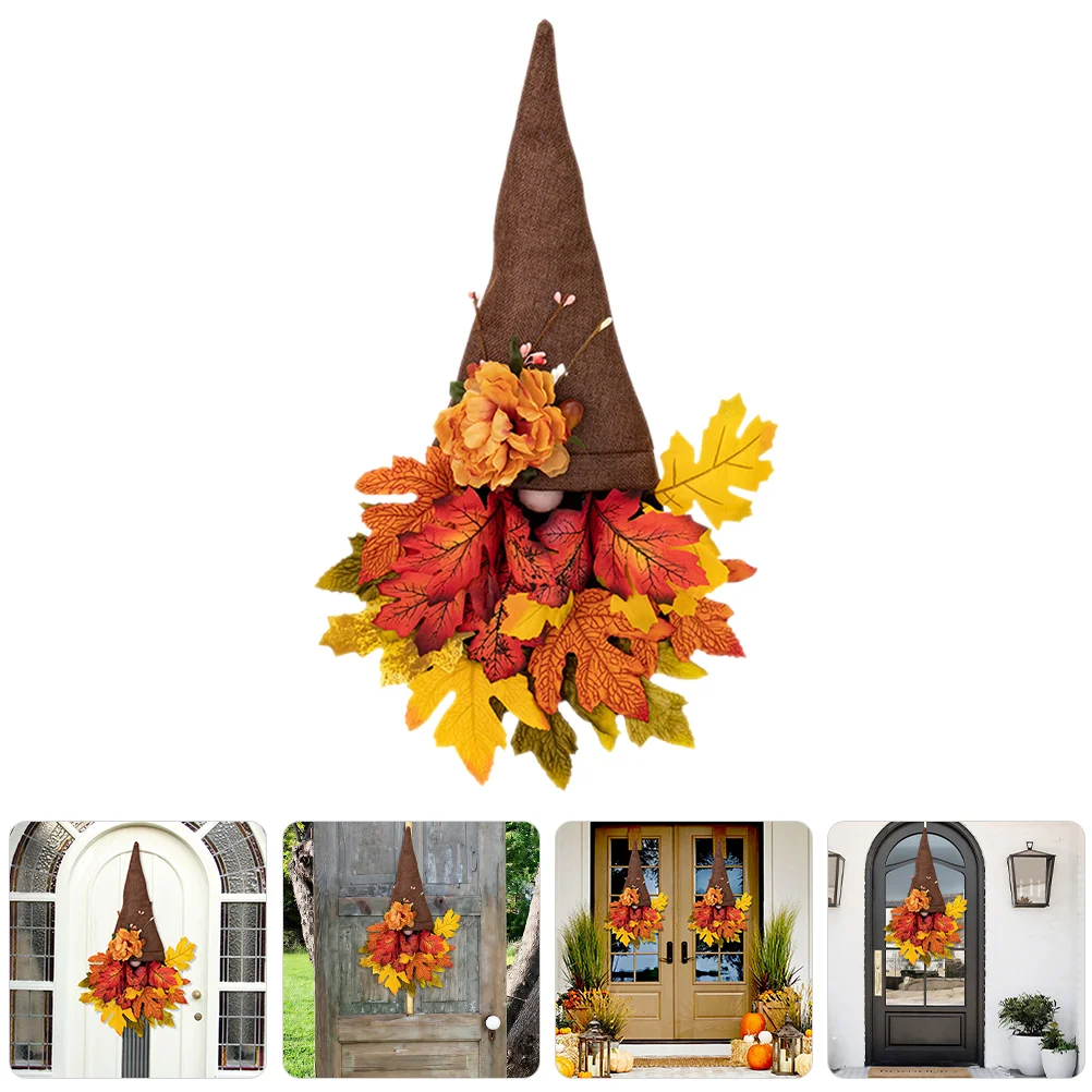 Декор на День Благодарения украшения сезона урожая осенний круг из ротанга