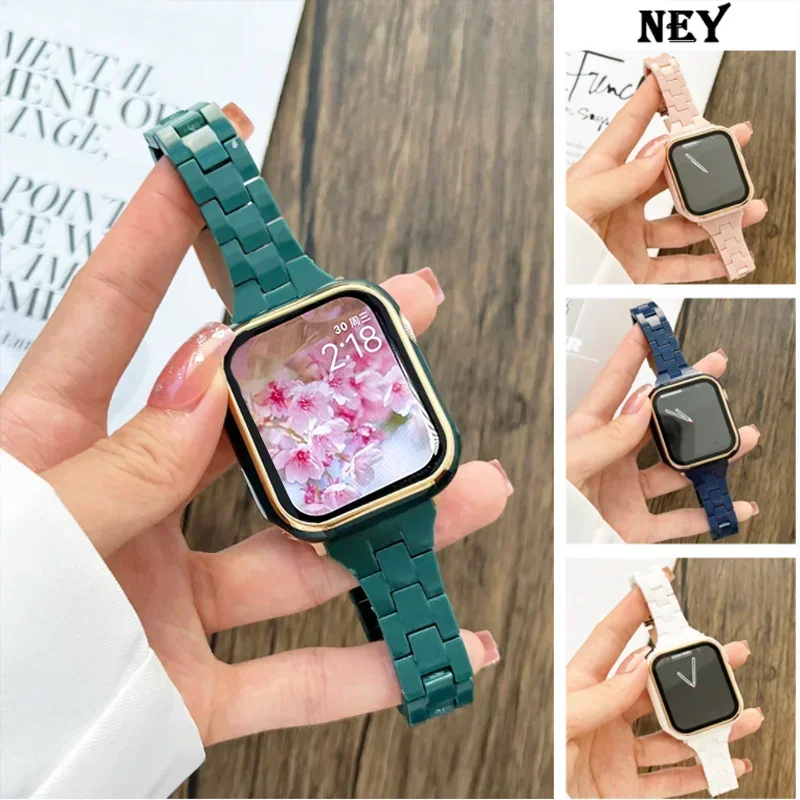 Эластичный резиновый ремешок для Apple Watch Band Ultra 2 тонкая пряжка совместимый с iWatch