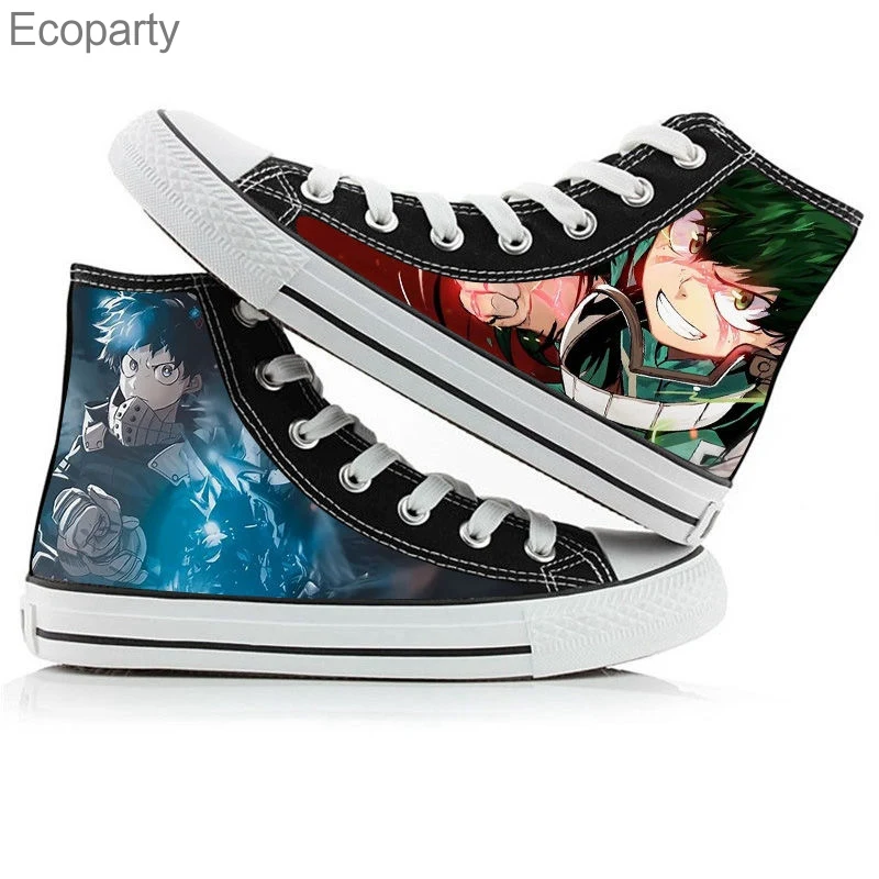 

Anime My Hero Academia Bakugou Katsuki Midoriya Izuku Cosplay Print Canvas Shoes Adult Students Sneakers Girls Casual Shoes 45