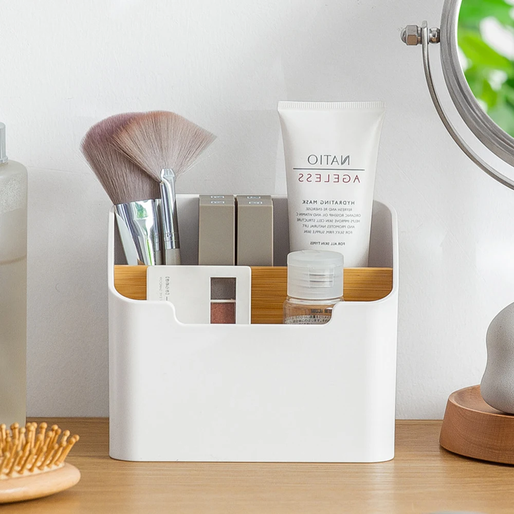 Настольный держатель для кистей макияжа 2/4 ячеек коробка хранения косметики