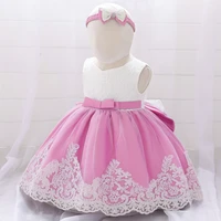 2022 summer lace big bow baby girl dress 1st birthday party wedding dress girls princess evening dress 0 2y kids clothes