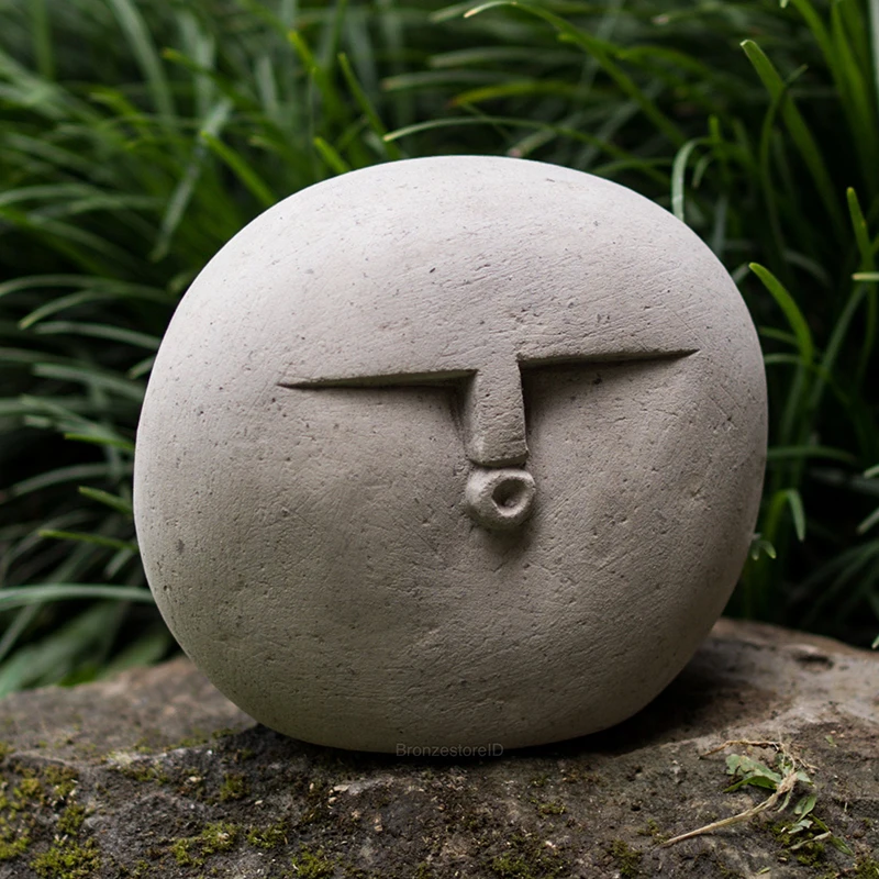 

Скульптура с человеческим лицом, украшение для дома, садовая статуя, Цветочная композиция для гостиной, художественное настольное украшени...