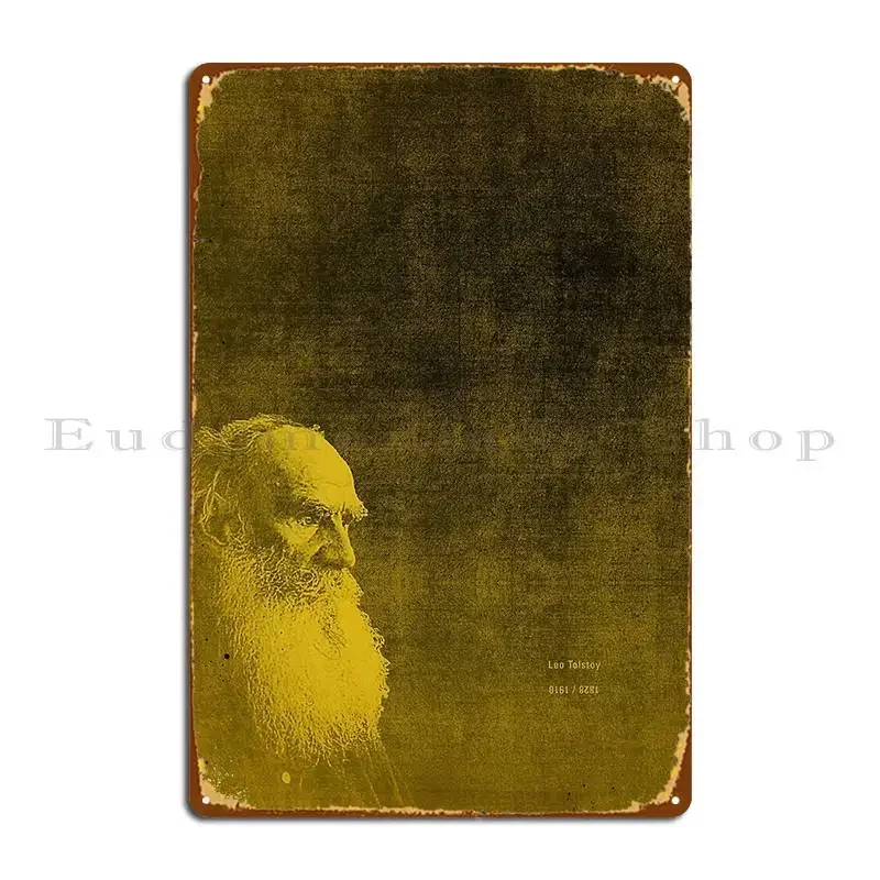Фото Плакат с металлической табличкой Tolstoy, тарелки для паба, киноклуб, персонализированный жестяной знак в виде пещеры, плакат №1