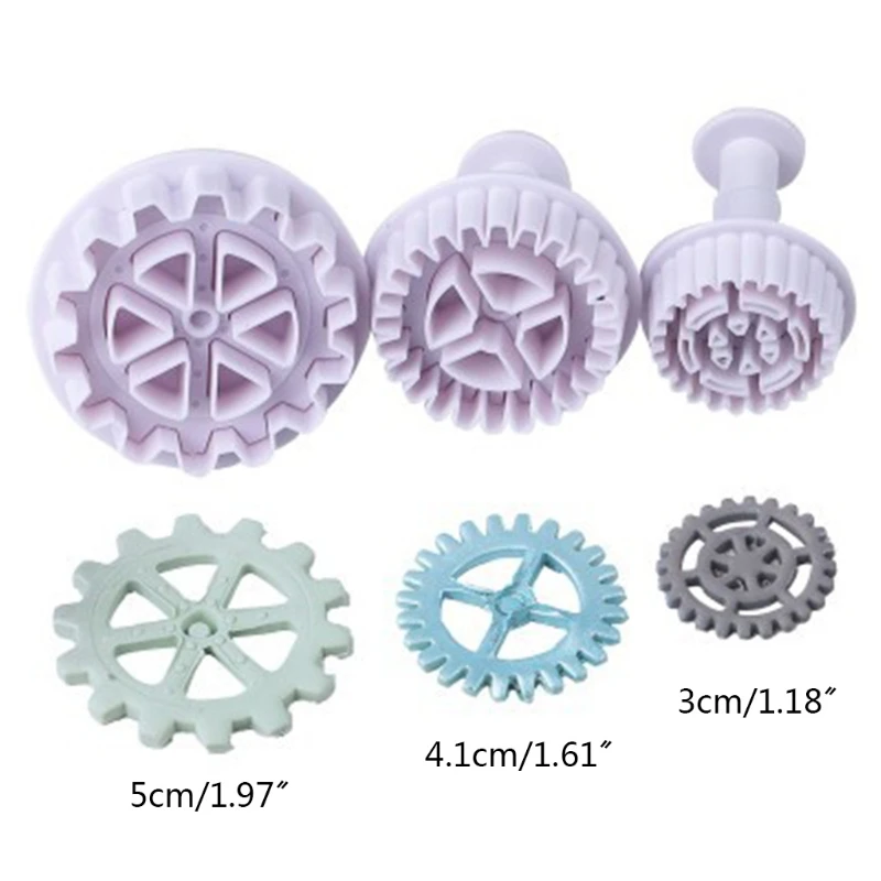 Пластиковые шестерни для выпечки печенья форма в стиле стимпанк часы колесо