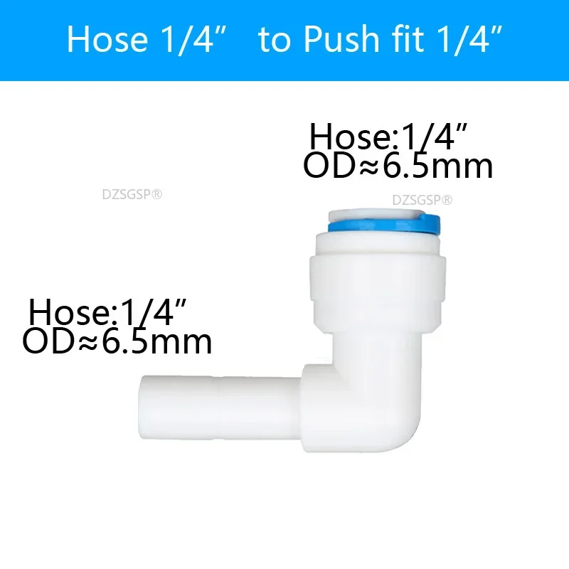 

Соединительный шланг обратного осмоса 1/4 3/8, быстрое соединение 1/4, 3/8, L прямой тройник, обратный осмос, пластиковый Соединительный фитинг для аквариума