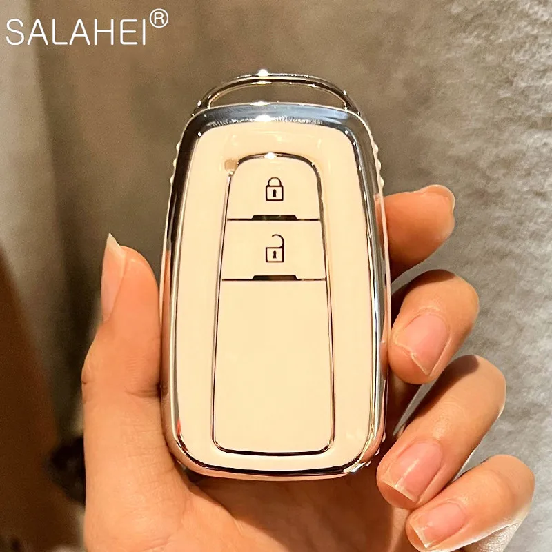 

New TPU Car Key Case Full Cover Shell Fob For Toyota Prius Camry Corolla CHR C-HR RAV4 Land Cruiser Prado Keychain Accessories