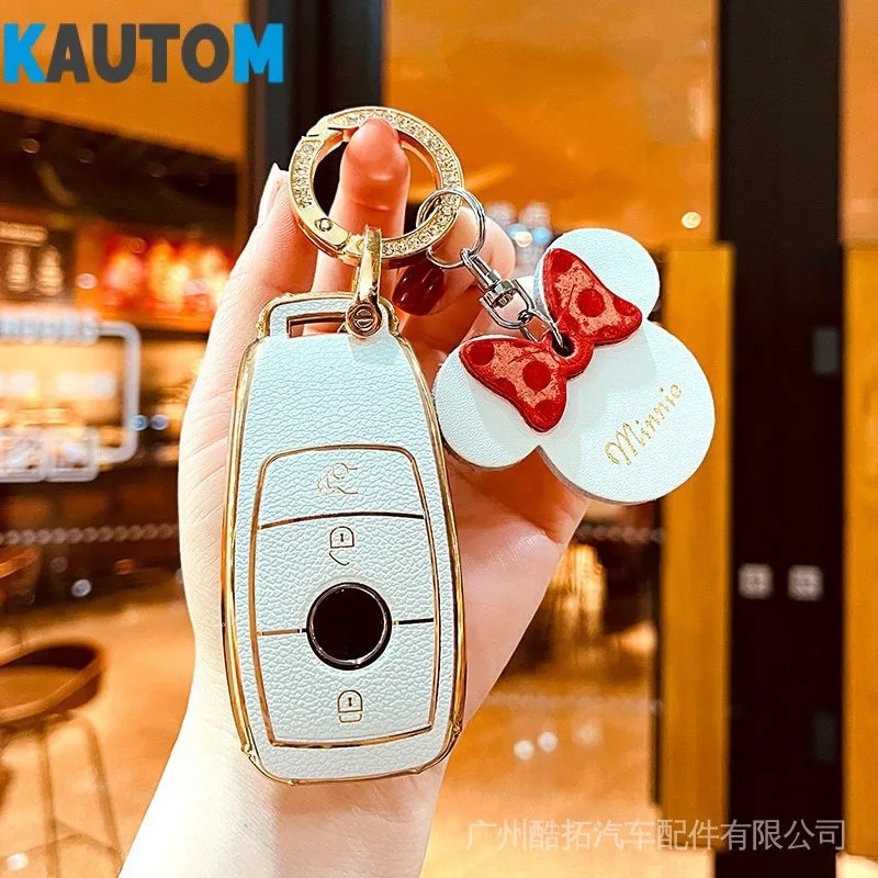 Детали для автомобильного ключа для Mercedes Benz C Class C200l C260l новый E класс E300L A200L GLC300L чехол с пряжкой