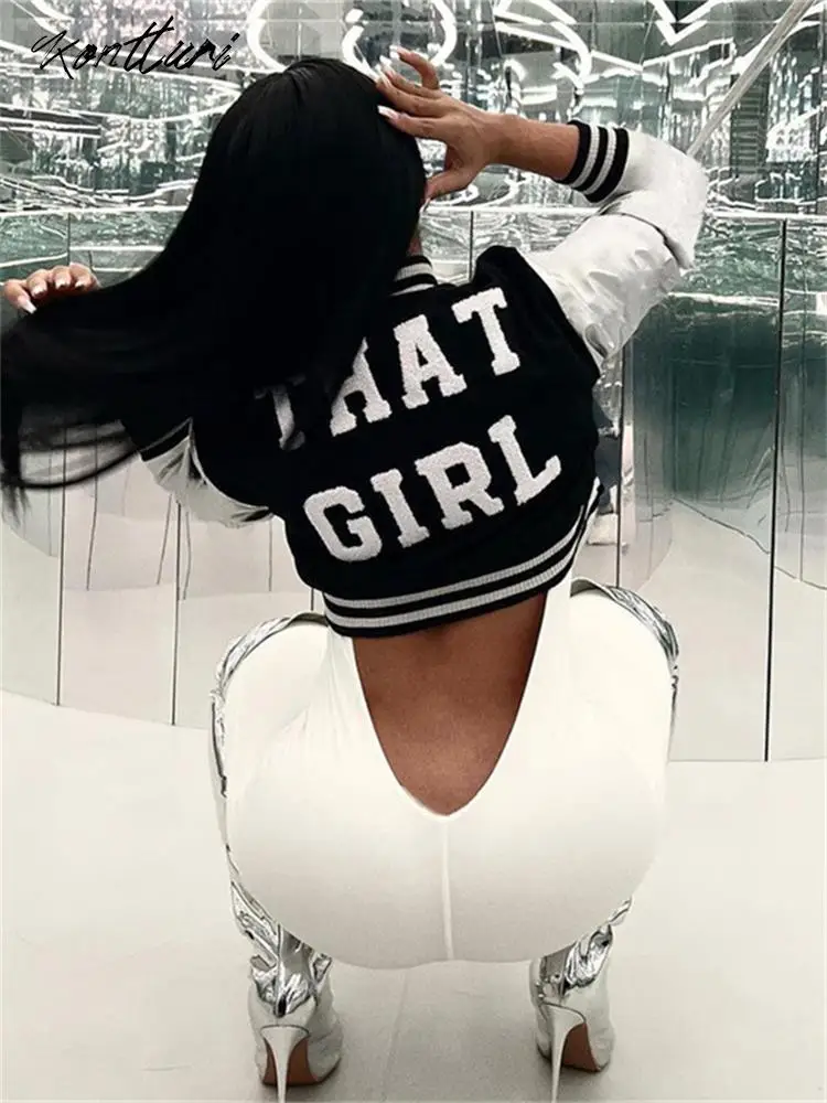 Осенняя уличная одежда Kontturi бейсбольная куртка в стиле пэчворк Женская с длинным