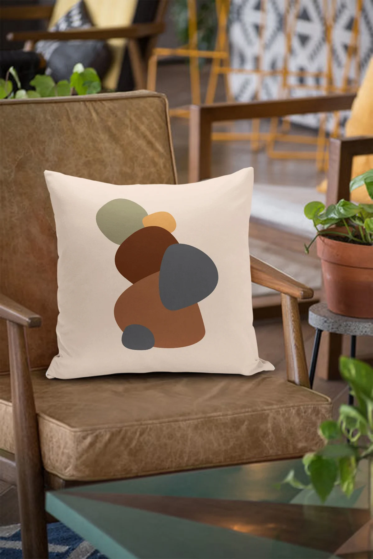 Чехол Zinnwaldite с изображением подушки цифровым принтом и художественными камнями