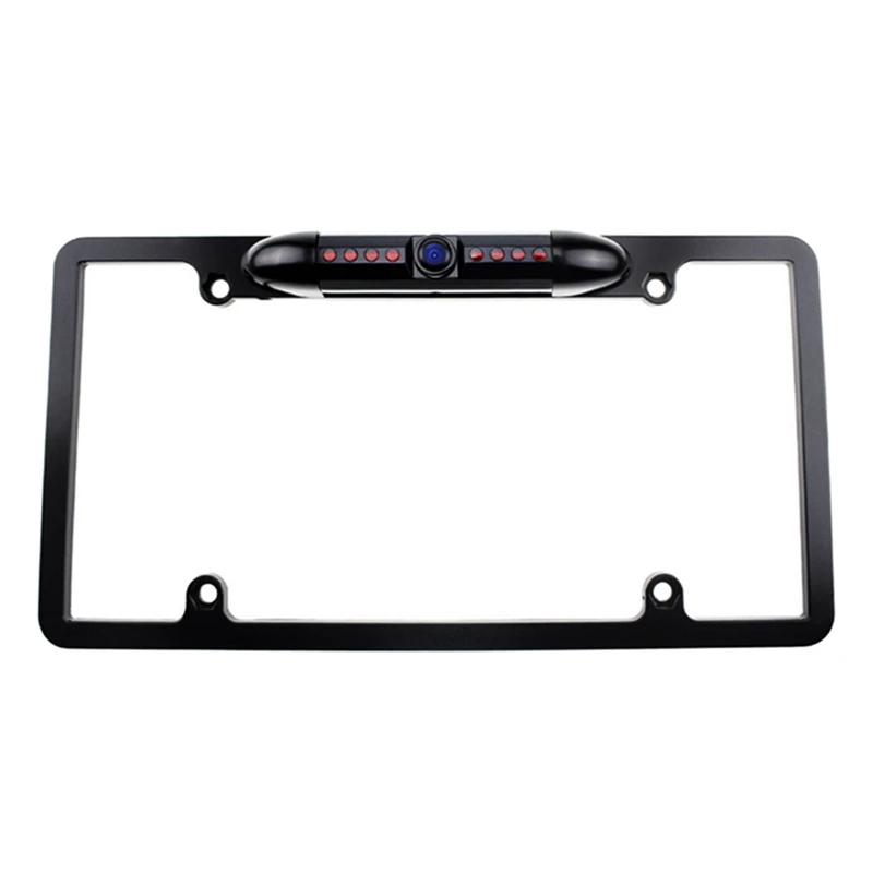 

Car Rear View Camera Aluminum Alloy US License Plate Frame Backup Camera Night Vision 170° Wide Angle Reverse Camera