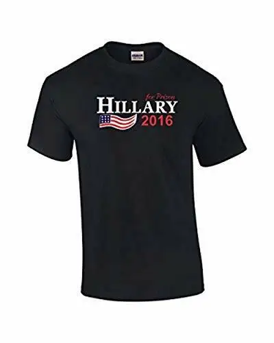 Забавная футболка с президентской кампанией Hillary for Prison 2016 черная