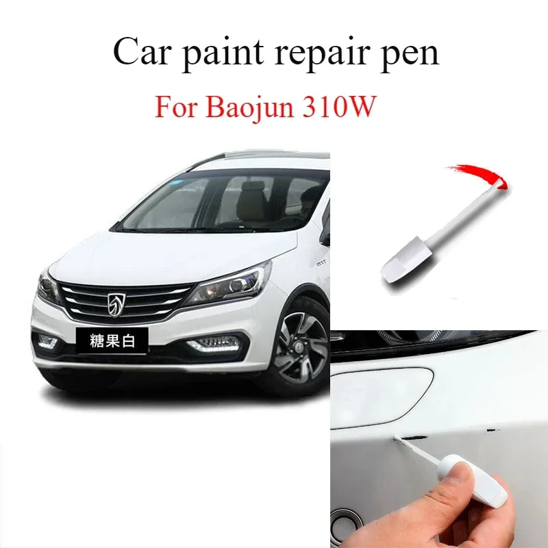 Фото Специальная автомобильная краска Baojun 310 Вт, ручка ярких цветов, белая, оригинальная поверхность, ремонт царапин, артефакт №1