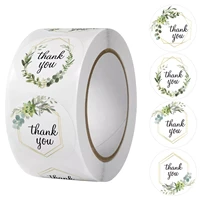 100 500pcs thank you round sticker scrapbook envelope seal sticker gift flower decoration stationery label stickers