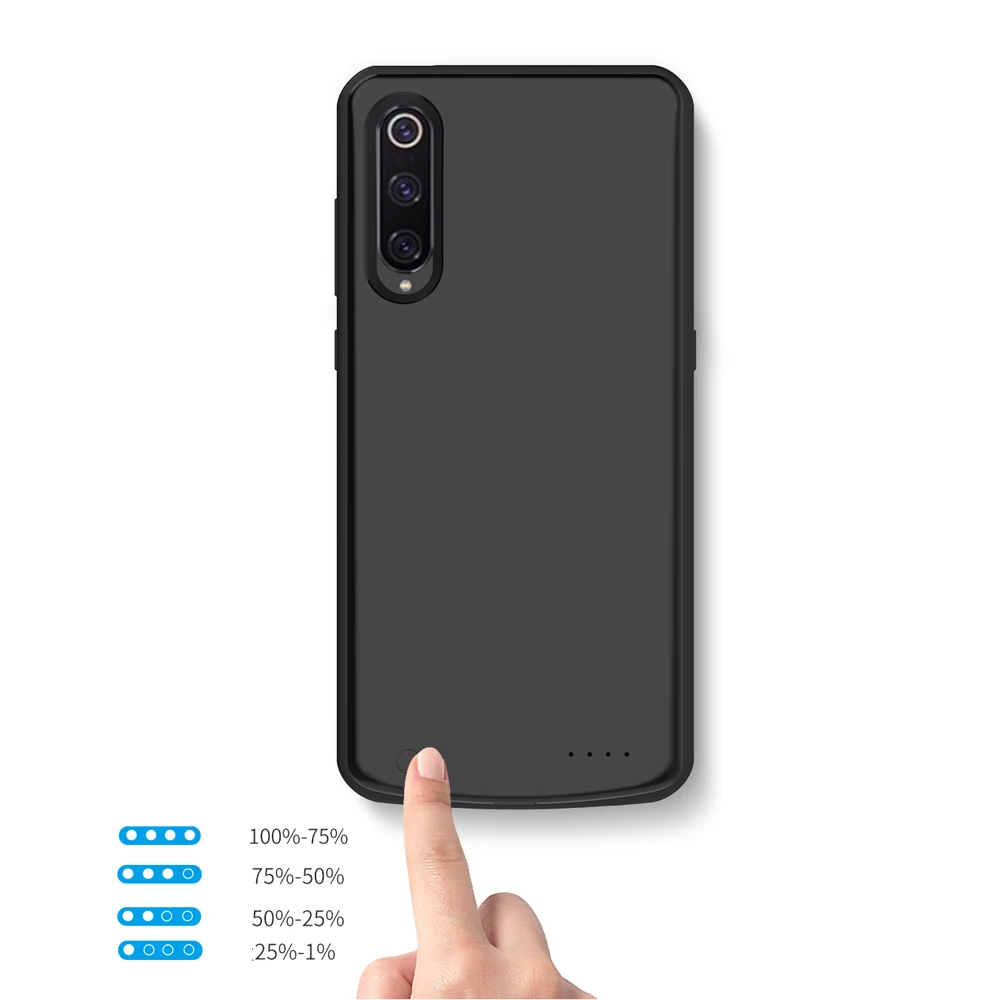 6800mah Silicone shockproof Power Bank Case For Xiaomi Mi 9 Backup Battery Charge Cover For Xiaomi Mi9 SE Battery Case Capa