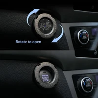 1 pcs car one click start decorative knob sticker ignition device switch hidden protective cover automotive interior accessories