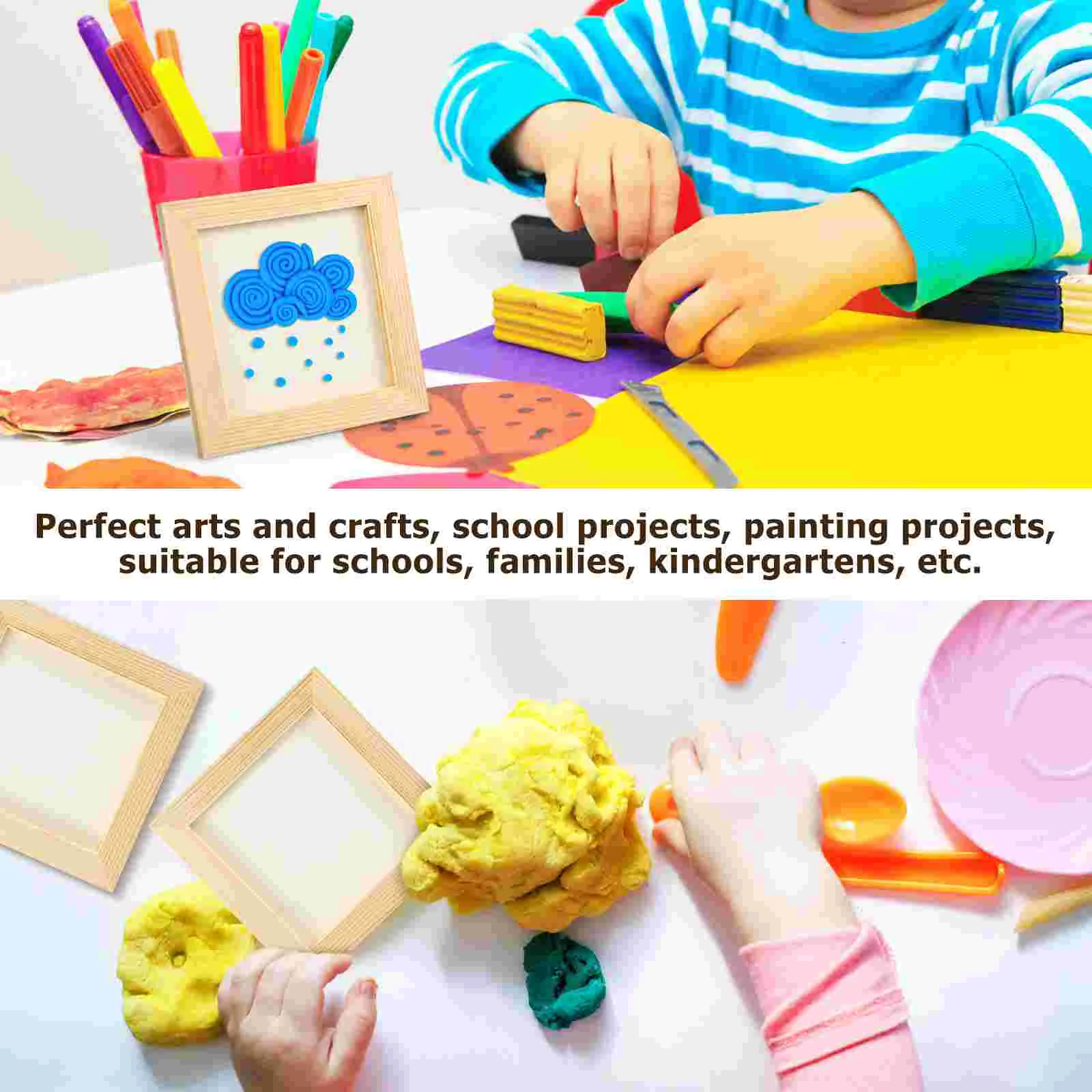 10 шт. рамки для фотографий маленькие деревянные детские поделки набор деревянных