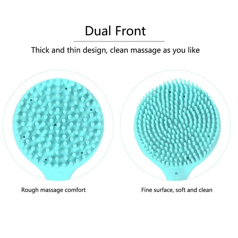 Акция! Двусторонняя силиконовая щетка для душа и тела с длинной ручкой |
