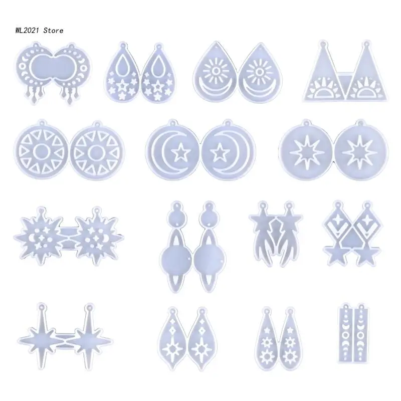 

1 шт./15 шт., силиконовая форма «Луна Звездный брелок»