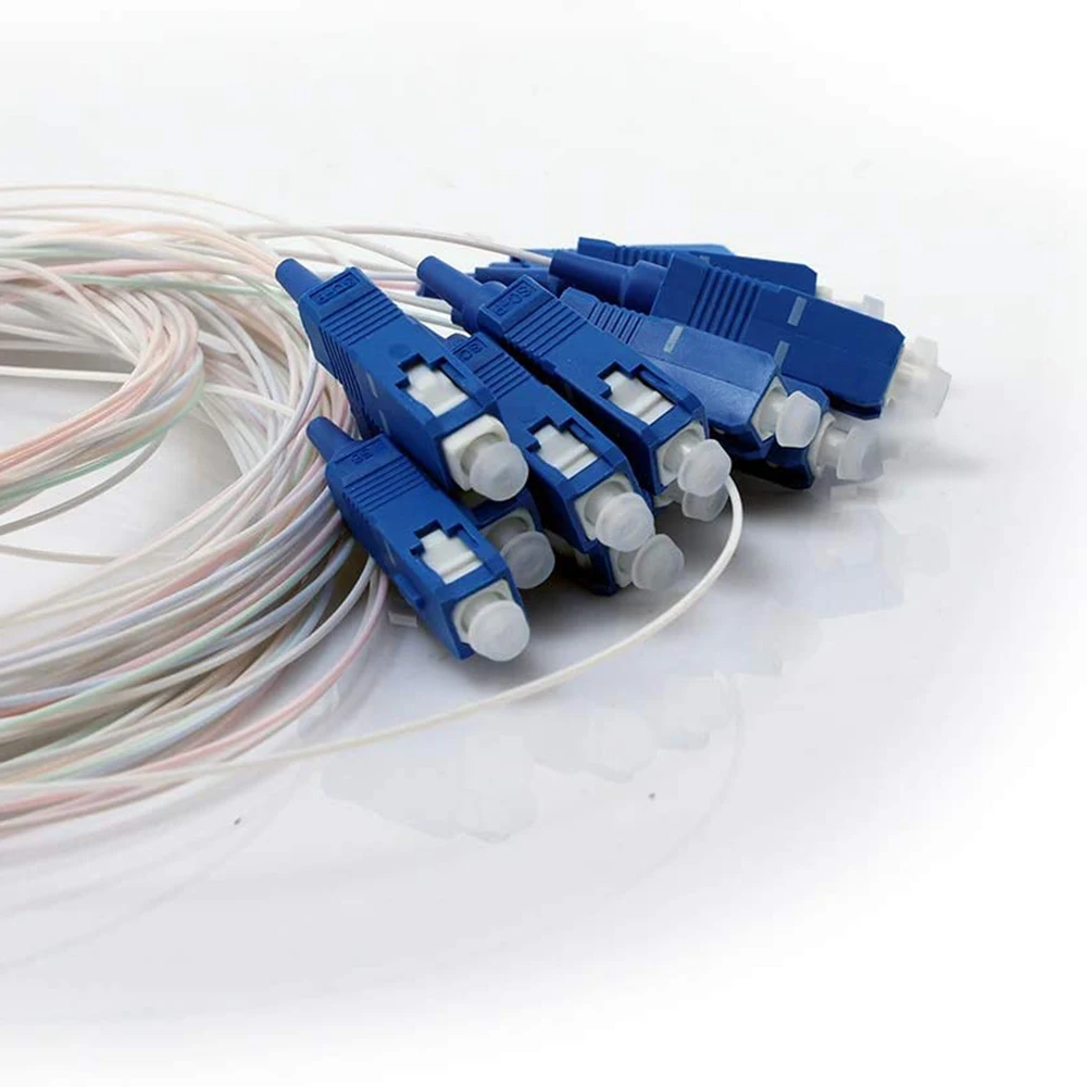 Бесплатная доставка 5 шт. 1X16 PLC SC/UPC SM 0 9 мм ПВХ 1 м FTTH волоконно-оптический сплиттер