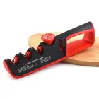 Точилка для ножей  5 в 1 кухонный инструмент для заточки регулируемый угол черный красный профессиональный точильный станок