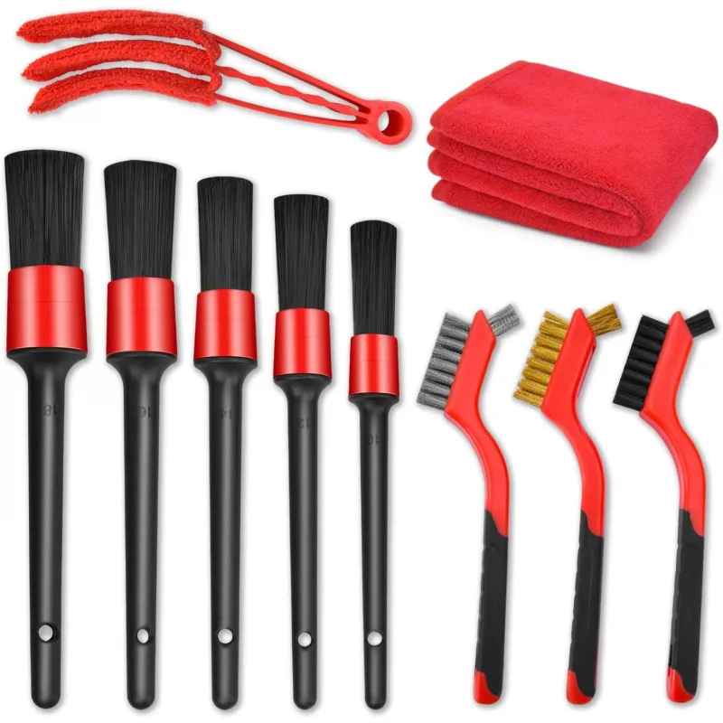 Набор Кистей Для Детализации Автомобиля — 10 Шт. Проволочных Щеток Из Нержавеющей