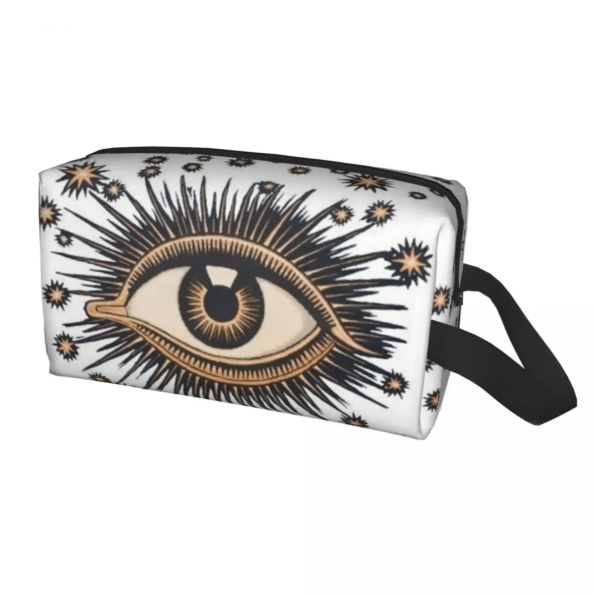 

Turkish Evil Eye Travel Cosmetic Bag for Nazar Amulet Pattern Boho Toiletry Makeup Organizer Lady Beauty Storage Dopp Kit