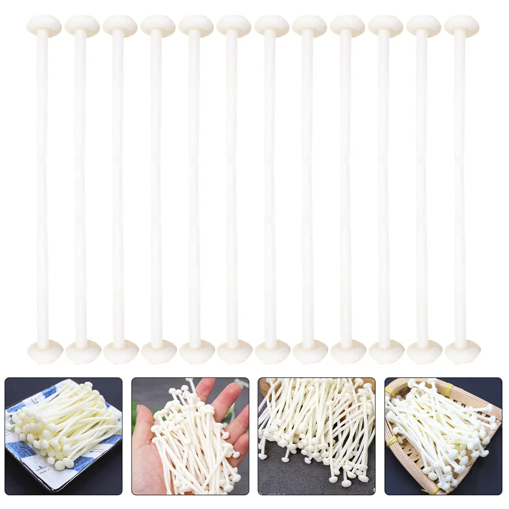 

20 Pcs Simulation Flammulina Velutipes Kid Toys Fake Needle Mushroom Artificial Vegetables Model Pvc Kitchen Child Decor