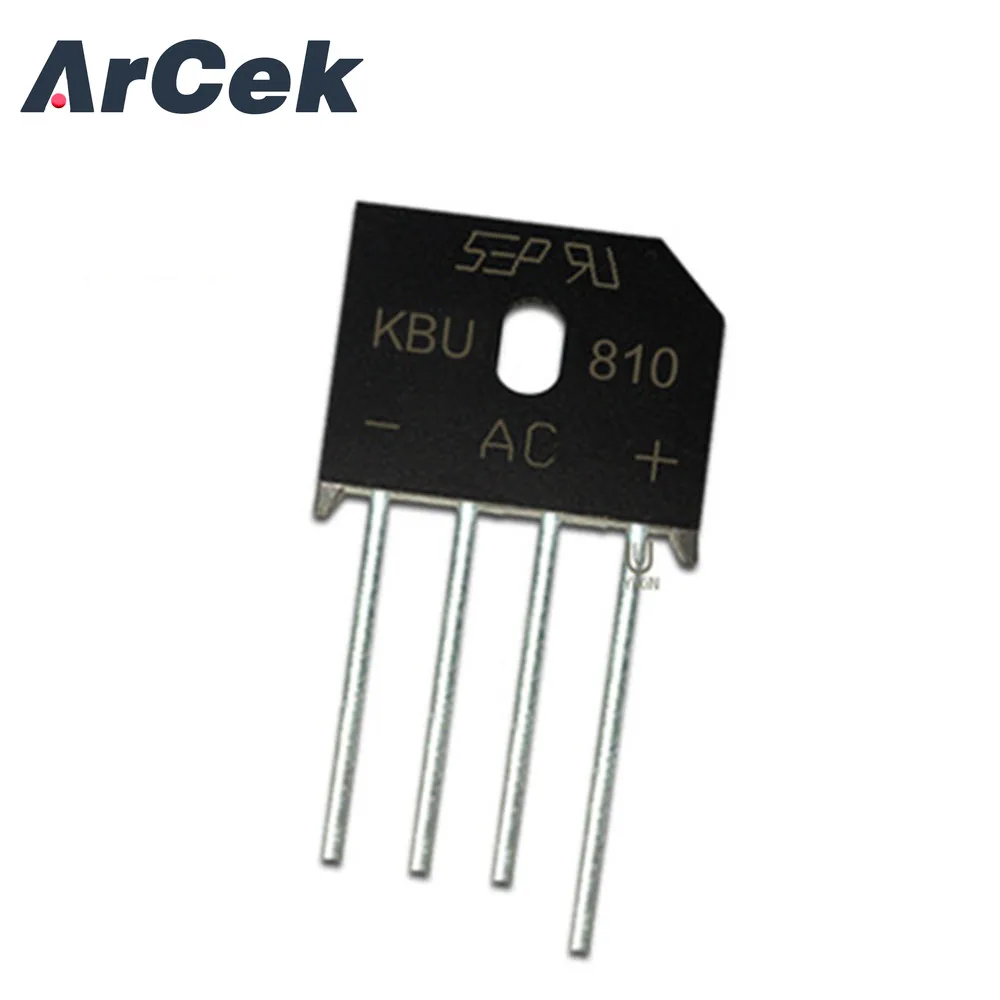 

10PCS KBU-810 8A 1000V Diode Bridge Rectifier New and Original IC