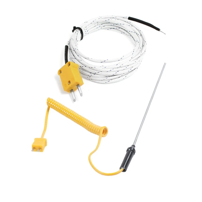 

Retail 2 Pcs K Type Thermocouple Sensor Probe, -30-400C & 0-1100C
