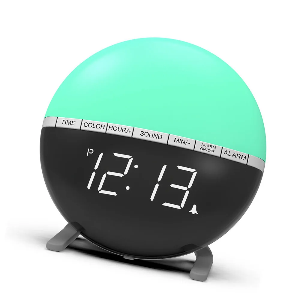 Sunrise Sunset Simulation Sleep Aid Nightlight Daylight 7 Colors 8 Natural Sounds Clocks Dorm Adults