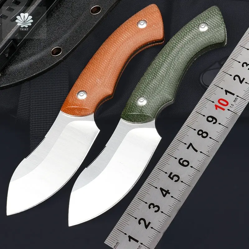 

Trskt 14c28 Steel Camping Knife Kitchen Tactical Knife Pokcet Outdoor Rescue Survival Knives EDC Tool With Kydex,Dropshipping