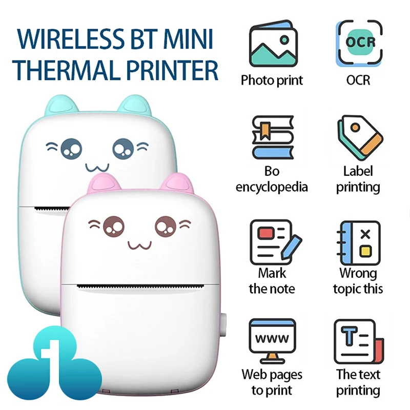 

Мини-термопринтер портативный карманный, 58 мм, Bluetooth