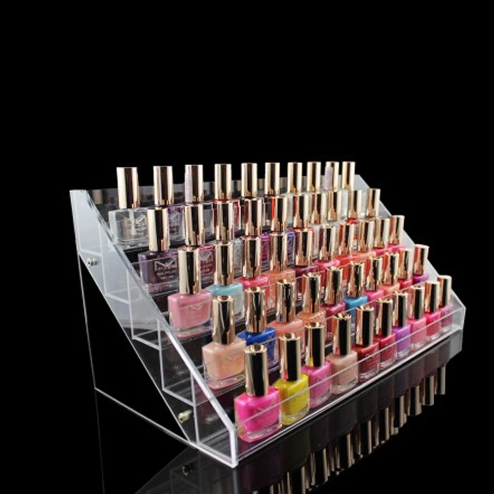 

Clear Acrylic 65 Bottles Makeup Polish Display Stand Holder Tool