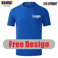 elike 9 colors custom t shirt logo summer embroidery print personal design brand text image tops s 4xl men and women clothing