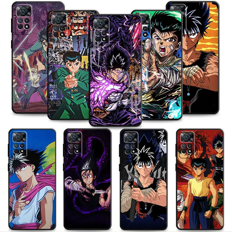 Чехол с полной защитой объектива для Redmi Note 11 10 9 8 8T 9T 9S Pro 9C 9A 10C K40 K40S K50 Shell Anime YuYu Hakusho