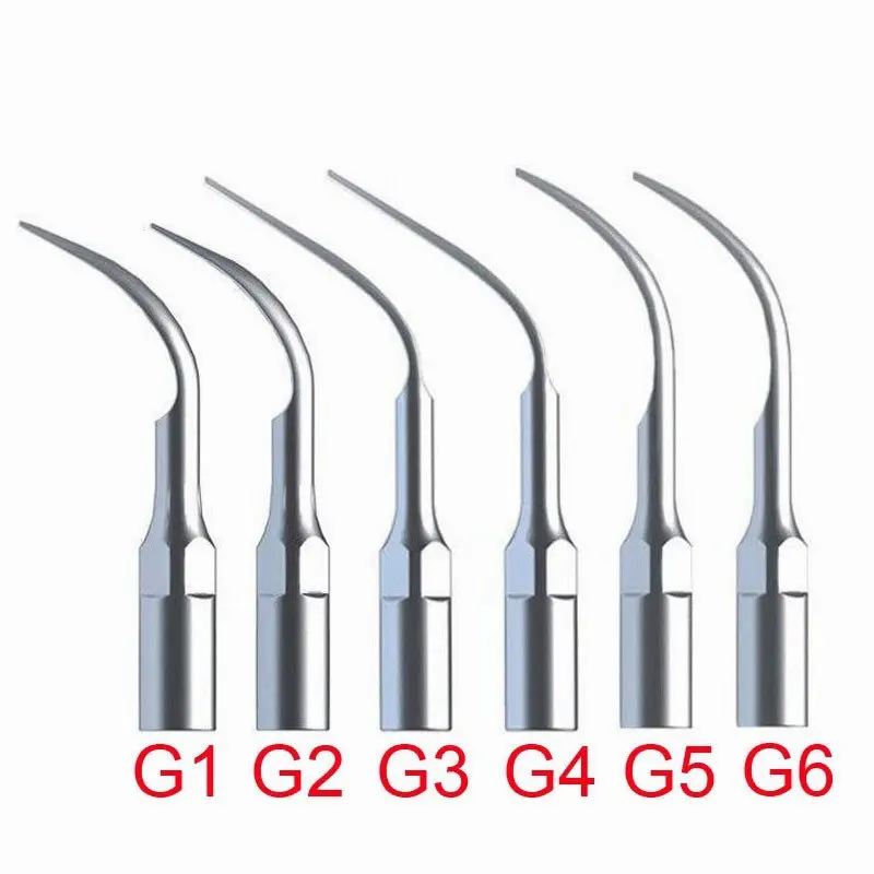 

Oling 5PCS Dental Ultrasonic Piezo Scaler Tips G1 G2 G3 G4 G5 G6 Scaling Tip Fit EMS WOODPECKER SYBRONENDO DMETEC W&H