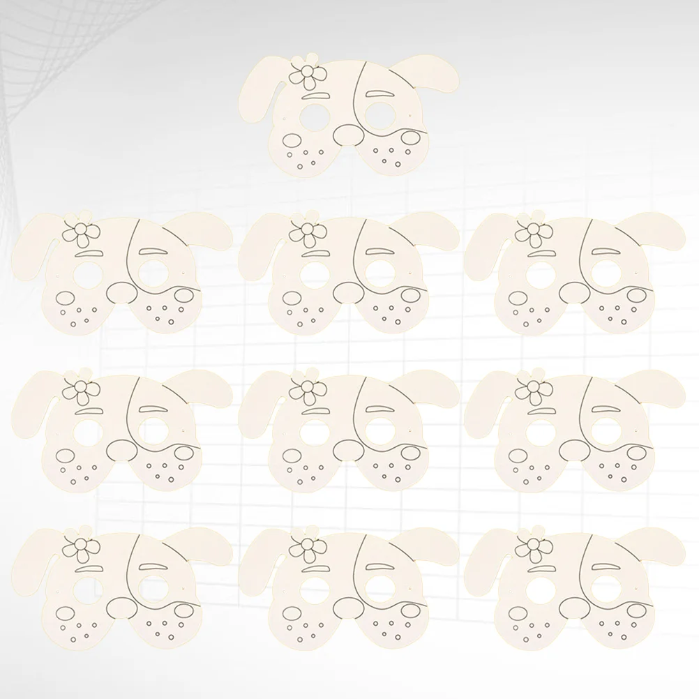 10 шт. маска DIY бумага пустая живопись рисунок мультфильм раскраска белые граффити