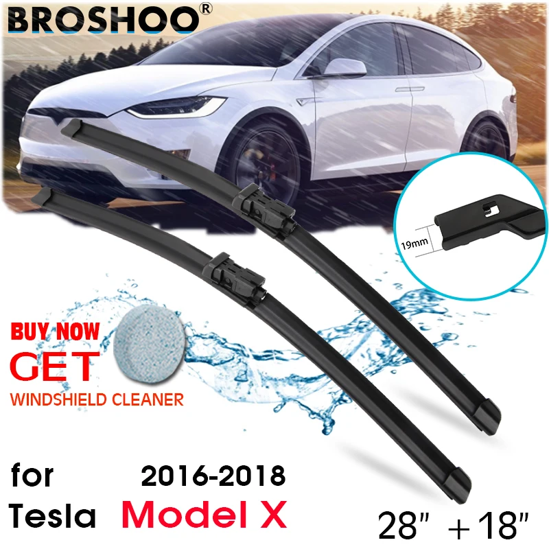 

Car Wiper Blade Front Window Windscreen Windshield Wipers Blades Auto Accessories For Tesla Model X 28"+18" 2016-2018