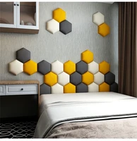 buy 10 get 12 hexagonal headboard 3d wall stickers bedroom living room decoration self adhesive tatami home decor front panels