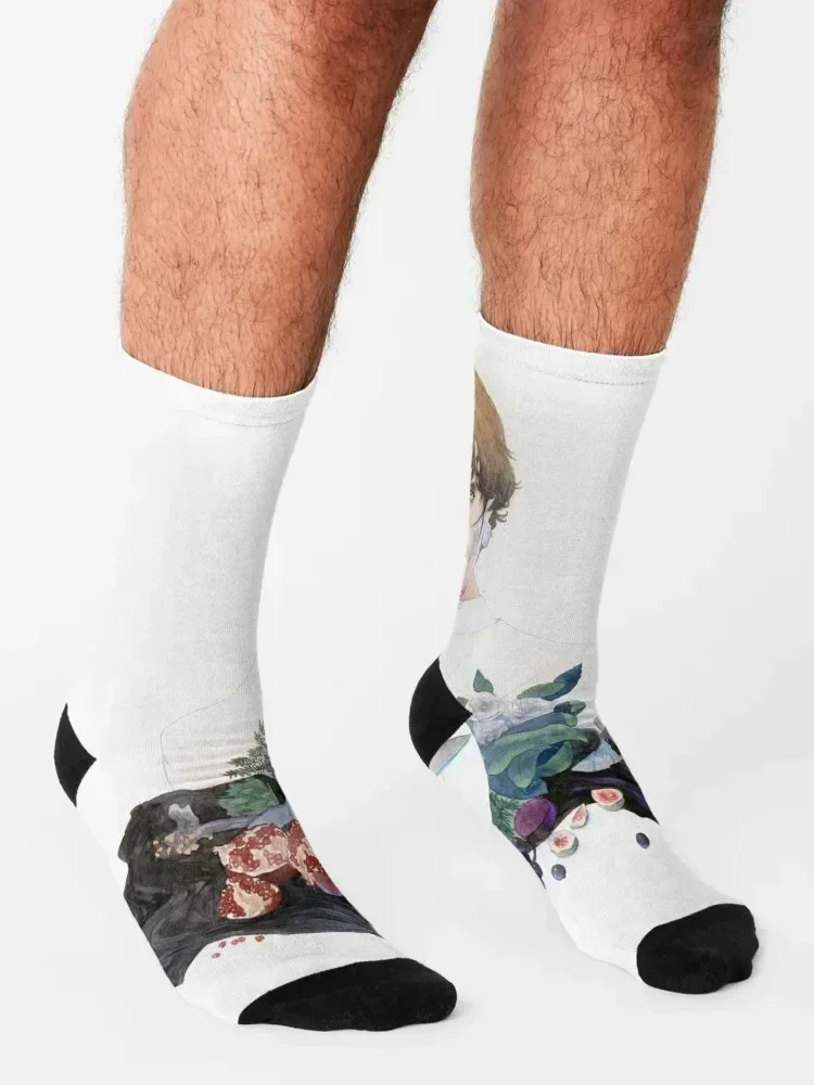 Kaiseki/Hannibal S2E01/Hannigram акварельные носки аниме новогодние прозрачные женские мужские