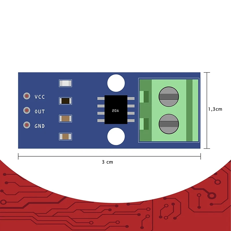 Датчик тока ACS712 20A Amp модуль диапазона совместимый с Bascom 5 шт. |