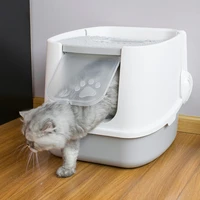large litter box fully enclosed cat toilet deodorant pet cleaning supplies anti splash large space cat bedpan pet products gatos