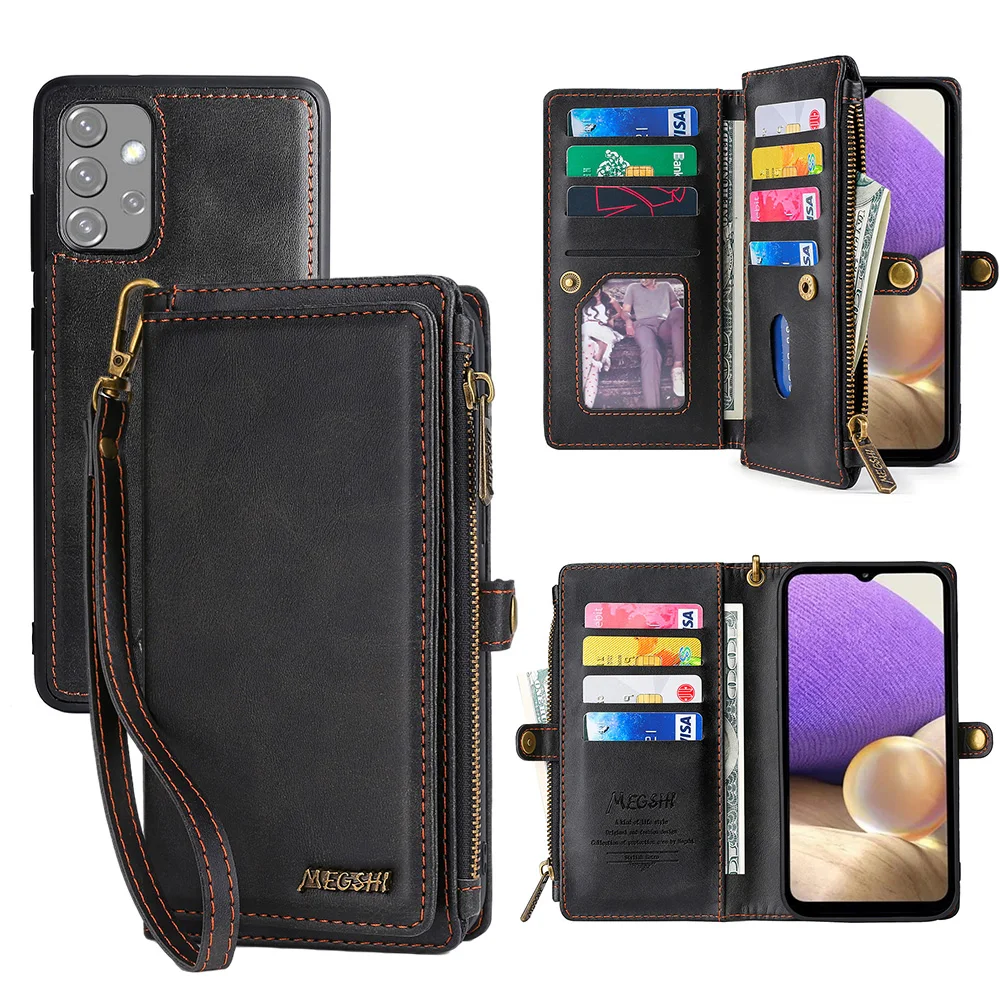 

Wallet PU Leather Phone Case For XiaoMi 10 10Pro 11T Lite 12 12Pro RedMi 8 9 Note8 Note9 Note10 Note11 Poco X3 X4 Pro NFC