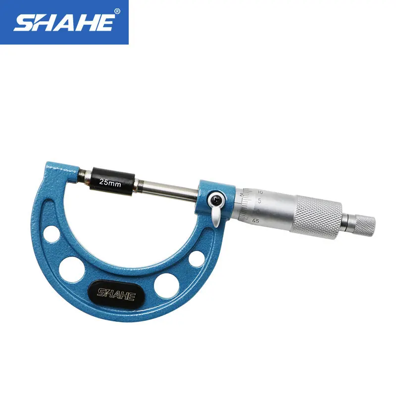 

Shahe 25-50mm High Accuracy Hardened Alloy Probe Outside Micrometer Gauge Precision Measuring Tool 0.01mm Micrometer